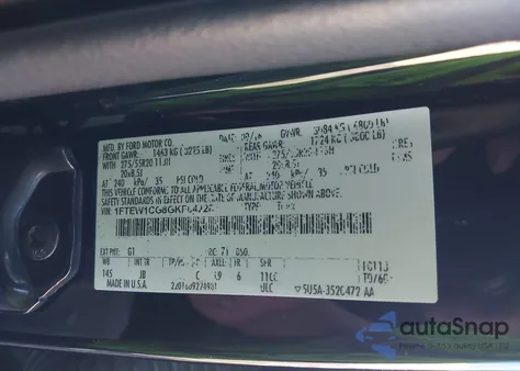 2016 Ford F-150 Xlt из США, поврежденный, VIN 1FTEW1CG8GKF84228